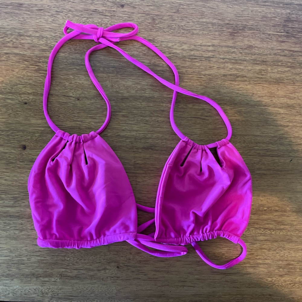 MIKOH Hot Pink Bikini Top - XL
